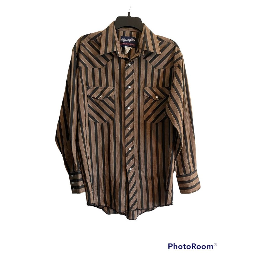 Wrangler Pearl Snap Long Sleeve Shirt sz M